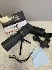 Super Telephoto Zoom Monocular Telescope 4k 10-300x40mm Monoculars for Adults wi