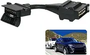 MAEZOE Trailer Adapter Trailer Connector, 12 Pin Flat Male Plug to 7 Pin Flat Female Socket for Pickup Truck Trailer Tow Hitch Waterproof Trailer Connector Trailers Adaptors