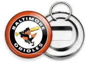 BALTIMORE ORIOLES MARYLAND TEAM BASEBALL BAT PITCH BIRD BOTTLE OPENER KEYCHAIN