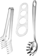Generic Spaghetti Measure Tool Set Pasta Ruler Tong and Spoon Kitchen Measure Utensils for Portioning