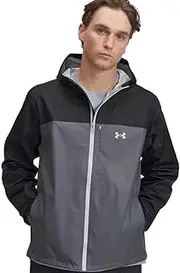 [Under Armour] Men's Cloudstrike Colourblock Jacket, Castlerock/Black, S
