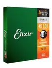 Elixir 14677 Nanoweb Coated Stainless Bass Guitar Strings; long scale 45-105