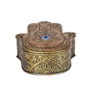 Hamsa Golden Box Home Decor Jewelry Trinket Box