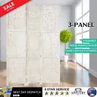 3 Panel Wooden Room Divider Folding Partition Privacy Screen White