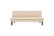 Sarantino 3 Seater Modular Faux Linen Fabric Sofa Bed Couch - Beige