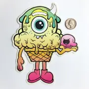 RARE BUFF MONSTER LARGE STICKER - Melty Misfits Obey Giant Barry McGee Neckface