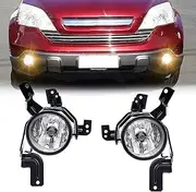 WEZEMLIGHT Fog Light Assembly For 2007 2008 2009 Honda CRV With H11 12V 55W Halogen Bulbs, Switch And Wiring Kit (Clear Lens)