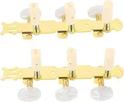 Vaguelly Plated Guitar Tuning Pegs Machine Heads with Acrylic Tops for Classical Guitar Precision Tuning and Easy String Replacement for Enhanced Performance