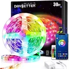 DAYBETTER Smart Led Lights 30ft, 5050 RGB Strip Kits Multicolor