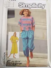 Capri Pants Skirt Pullover Top 14 Simplicity 7322 Sewing Pattern UC VTG Retro