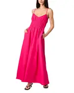 French Connection Poplin Ruched Maxi Dress