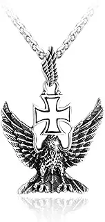[TAOYATAO] Eagle Cross Titanium Steel Pendant Personalized Stainless Steel Collar Necklace Pendant,Necklace Pendant Bead,Lanyard Bead