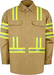 [Uno Mejor] FR Shirts for Men 7.5oz Flame Resistant Fire Retardant Welding Shirt