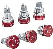 16/19/22mm Metal Emergency Stop Push Button Switch Stainless Steel Waterproof Mushroom Head Rotation Reset Anti Slip Light (Net