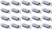 uxcell D-sub Connector DB15 Female Socket 15-pin 2-Row Female Serial Port Terminal Breakout for Mechanical Equipment CNC Computers Pack of 20