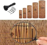 Natural Reed Fence Rolls,Balcony Reed Fence,Outdoor Reed Privacy Screen Fencing for Balcony Patio Garden Border Pool,Can Be Customized