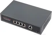 TUOPUONE 120W Gigabit Ethernet PoE Switch 4X PoE+ Ports Up to 30W Per Port 802.3af/at Compliant Fanless Design High-Speed 10/100/1000M Ethernet Port Network Switch PoE
