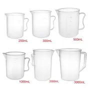 Clear 250 300 1000 2000ml PP Plastic Graduated Measuring Cup Lab Kitchen Beaker