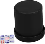 VILLFUL Noise Reduction Dice Cup Lid Interior Complete 6 Dice Compact for Ktv Parties