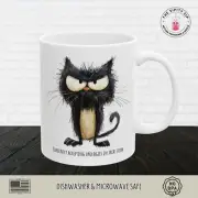 Funny Grumpy Cat Ceramic Mug - Accepting Apologies in Treat Form (11oz, 15oz)