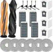 20 Pcs Accessories Kit for Dreame X50 Ultra/ X50 Ultra Complete/ X50 Master/ L50 Pro Ultra/ L50 Ultra Robot Vacuum Cleaner, 2 Roller Brush, 6 Mop Pad, 4 HEPA Filter, 4 Dust Bag, 4 Side Brush