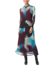 Whistles Mesh Midi Dress