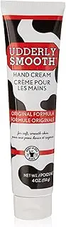 Udderly Smooth Hand Cream, Original Formula for Rough Dry Skin, Fast-Absorbing 24-Hour Moisturization, 4 oz (Pack of 5)