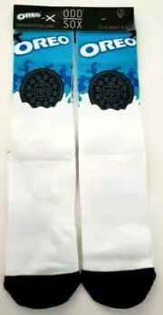 NEW!New Men’s Odd Sox Oreo Cookies Milk Dunking Crew Socks Sz 6-13 Fun Cute Gift