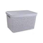 Ezy Storage 18L Grey Mode Lidded Basket