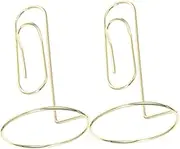 Homoyoyo 2pcs Elegant Metal Place Card Holder Clips for Weddings Office and Events Secure Memo Note Stand for Table Card Organization