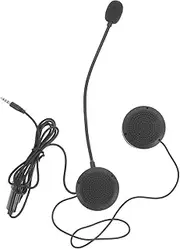 MUCKLILY Earphone Motorcycle Helmets Headset Helmet Headphones Helmet Audio System Motorbike Headphones Motorcycle Helmet for Rider Headphones for Motorcycle Black Steel