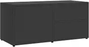 TV Unit Grey 80cm Engineered Wood, Modern TV Cabinet for Living Room, Sturdy & Space-Saving Storage Solution