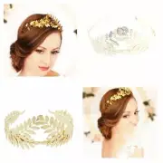 Bridal Crown Bridal Tiara Gold Tiara Gold Bridal Headpiece Leaf Headband