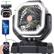 High Speed Portable Camping Rechargeable Fan Beach Fan with Remote Control