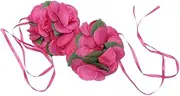 HOOTNEE Hawaii Grass Dance Corsage Beautiful Flower Decor for Boys and Girls' Performance Party Accessory (Rosy)
