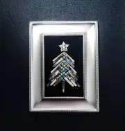 Modern Silver Frame Christmas Tree | Christmas Decor in a Silver Frame