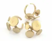 Circles Adjustable Ring Blank - raw brass 19mm 9US inner size - Adjustable 3678