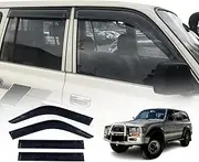 OAD4X4 Weathershields Compatible with Toyota LC80 Land Cruiser Landcruiser 80 Series 1990-1998, Injection Weather Shields Window Visors Wind Deflectors Sun Rain Guard 4PCS Set