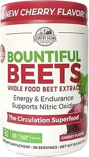 Country Farms Bountiful Beets Circulation Superfood, Delicious Natural Flavor 10.6 Ounces Each (7)