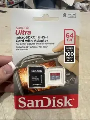 Sandisk Imaging Ultra microSDXC 64GB UHS Class 10 Memory Card w/ Adapter