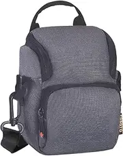 [FOSOTO] Compact Camera Shoulder Bag Case for Canon PowerShot SX620 SX730 SX540 G7X, Sony DSCH60 RX100 A600 A5100, Panasonic TZ90 TZ70 TZ80, Nikon A1000 B500 L340 L330, FUJIFILM X-T30 X-T20, Dark Grey,