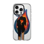 iPhone 16 Pro Clear Case MagSafe Compatible TWIN FLAME IPHONE CASE BY SUE TSAI