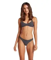Volcom L33922 Womens Black Dot the Island Hipster Bottoms Size Small