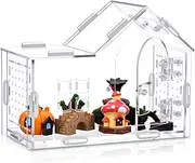 Jumping Spider Enclosure 7. 9 x 5. 9 x 3. 9 Inches Large Acrylic Tarantula Enclosure Reptile Habitat with Handle and Magnetic Door for Reptiles, Amphibians and Spiders