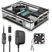 Miuzei Raspberry Pi 3 B+ Case with Fan Cooling, Pi 3B Case with 3 Pcs