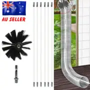 Flexible Chimney Sweep Flue Sweeping Brush-Rod Kit Soot Cleaning Rods Set Home