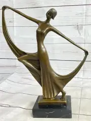Vintage Bronze Sculpture Abstract Mid Century Modern Milo Modernist Art Décor