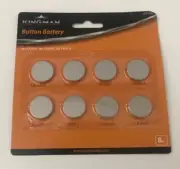 8pc Button Batteries Assorted Button Cell Lithium 3V Batteries