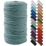 Eucalyptus Macrame Cord 4mm x 109yards Colored Macrame Rope Cotton Rope Macra...
