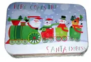 Christmas Gift Card Tin ~HERE COMES THE SANTA EXPRESS~ 4" x 2.75" x 1"